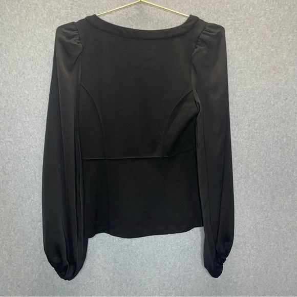 Anthropologie Vampire Goth Witch Square Neck Balloon Illusion Sleeve Top - Picture 6 of 6